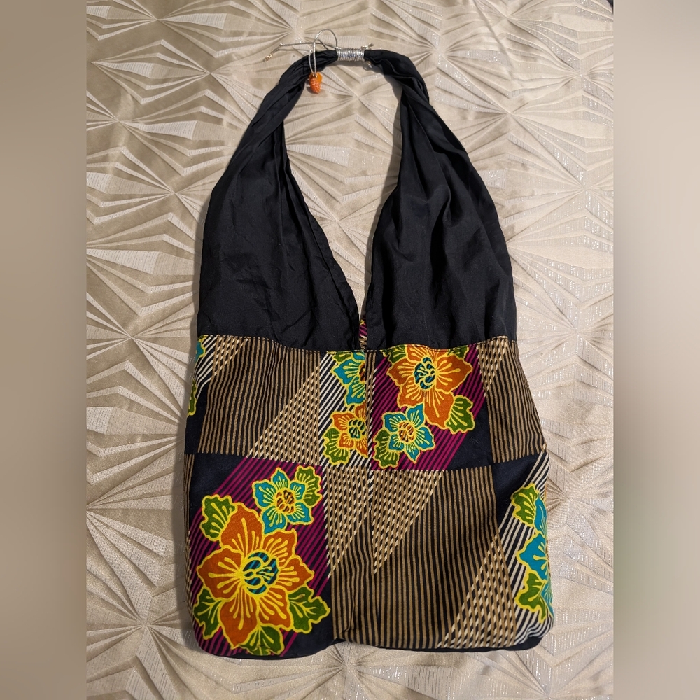 Yoga Boho Black and Multicolor Women's Bag